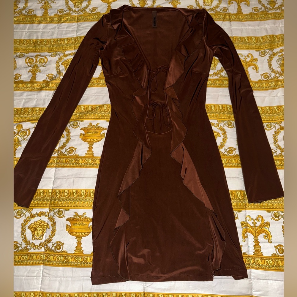Brown mini dress size small